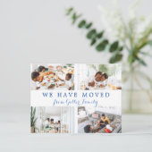 移動したミニマルな4枚の写真をスクリプト 案内ポストカード (スタンド正面)