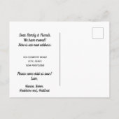 移動したミニマル白黒の都市国 案内ポストカード (裏面)