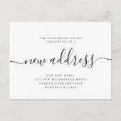 移動したモダン新しいアドレス 案内ポストカード (正面)