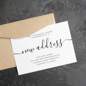 移動したモダン新しいアドレス 案内状