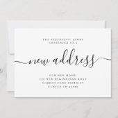 移動したモダン新しいアドレス 案内状 (正面)