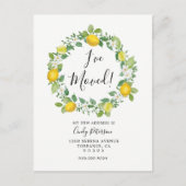 移動したレモン | お知らせはがき 案内ポストカード (正面)