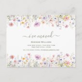 移動したワイルドフラワー | 動きのお知らせ ポストカード (正面)