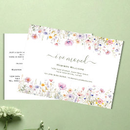 移動したワイルドフラワー | 動きのお知らせ ポストカード