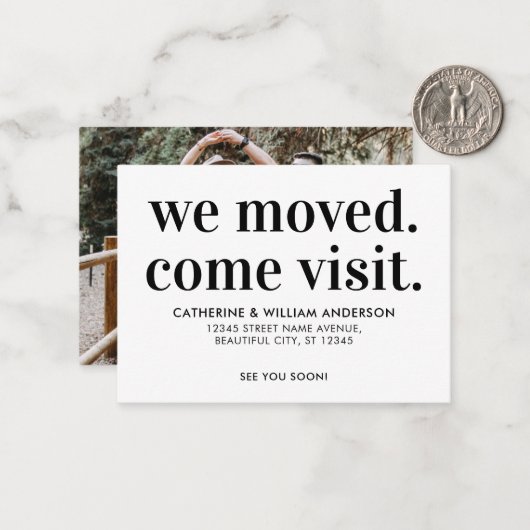 移動した予算来写真移動カード ノートカード (正面/裏面インサイチュ)