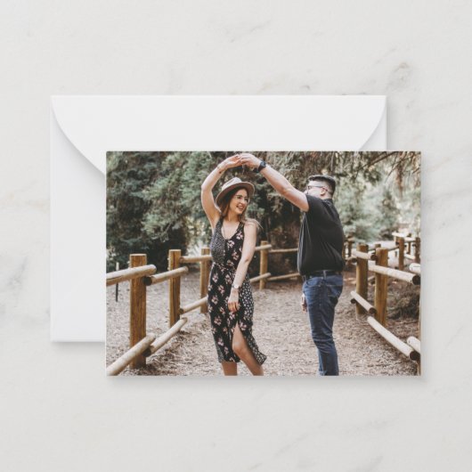 移動した予算来写真移動カード ノートカード (裏面)