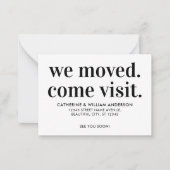 移動した予算来写真移動カード ノートカード (正面)