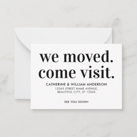 移動した予算来写真移動カード ノートカード (正面)