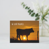 移動した住所のかわいいファーム変更 ポストカード (スタンド正面)