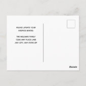 移動した住所のかわいいファーム変更 ポストカード (裏面)