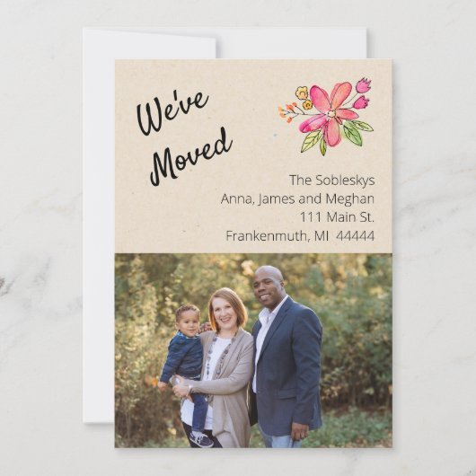 移動した写真フローラ 招待状 (正面)