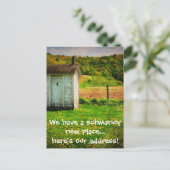 移動した新おもしろいしいアドレス 案内ポストカード (スタンド正面)