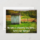 移動した新おもしろいしいアドレス 案内ポストカード (正面/裏面)