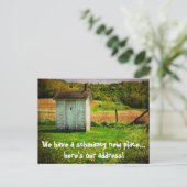 移動した新おもしろいしいアドレス 案内ポストカード (スタンド正面)