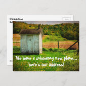 移動した新おもしろいしいアドレス 案内ポストカード (正面/裏面)