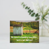 移動した新おもしろいしいアドレス 案内ポストカード (スタンド正面)