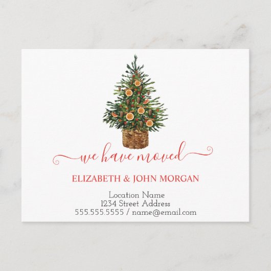 移動した松のオレンジ 案内ポストカード (正面)