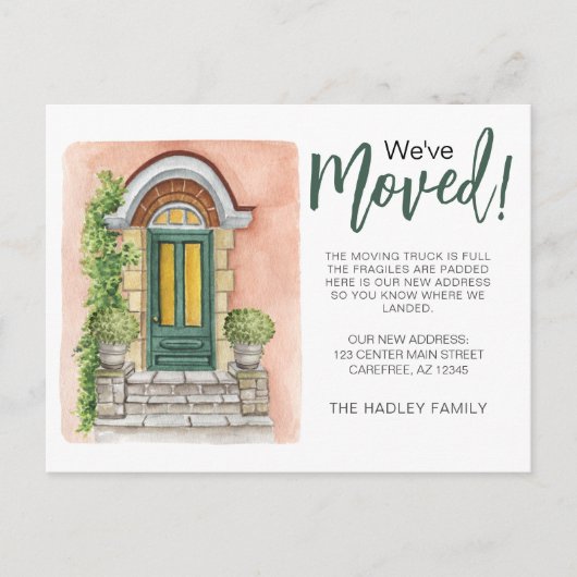 移動した水の色グリーンドア 案内ポストカード