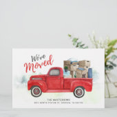 移動した水の色レッドトラック新しいアドレス移動 便箋 (スタンド正面)