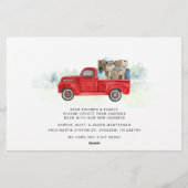 移動した水の色レッドトラック新しいアドレス移動 便箋 (裏面)