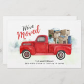 移動した水の色レッドトラック新しいアドレス移動 便箋 (正面/裏面)