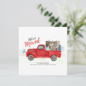 移動した水の色レッドトラック新しいアドレス移動 案内状 (スタンド正面)