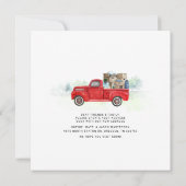 移動した水の色レッドトラック新しいアドレス移動 案内状 (裏面)