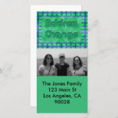 移動した緑の青 案内状 (正面/裏面)