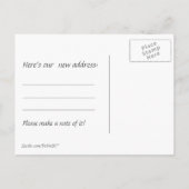「移動した」アドレス変更ポストカード 案内ポストカード (裏面)