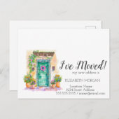 移動した、メキシコの家のドアの発表 案内ポストカード (正面/裏面)