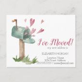 移動したWater Colorメールボックスのハート 案内ポストカード (正面)