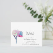 移動したWater Colorメールボックスの新しいアドレス 案内ポストカード (スタンド正面)