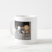 移動して下さい! マグを脅かして下さい コーヒーマグカップ (正面左)