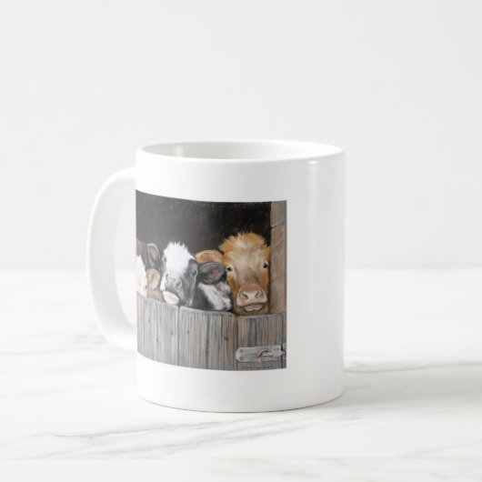 移動して下さい! マグを脅かして下さい コーヒーマグカップ (正面左)