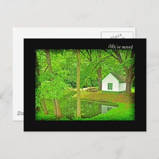 移動しました – 新しいアドレス 案内ポストカード (正面/裏面)