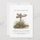 移動しました - 新住所 I 道路標識 案内状 (正面)