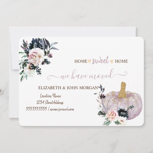 移動しました,水彩のきらきらしたかぼちゃ,花 (正面)