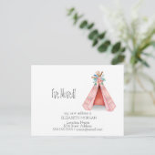 移動しました、部族のテント新しい住所 案内ポストカード (スタンド正面)