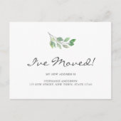 移動し葉た水色の色 案内ポストカード (正面)