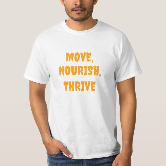 移動し、栄養を育てるジム Tシャツ (正面)