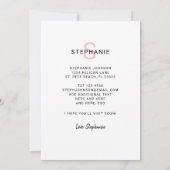 移動するシンプルタイポグラフィモダンピンクの新しいアドレス 案内状 (裏面)