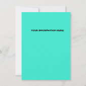 移動するパーティーフォトカードの日付おもしろいを保存 招待状 (裏面)