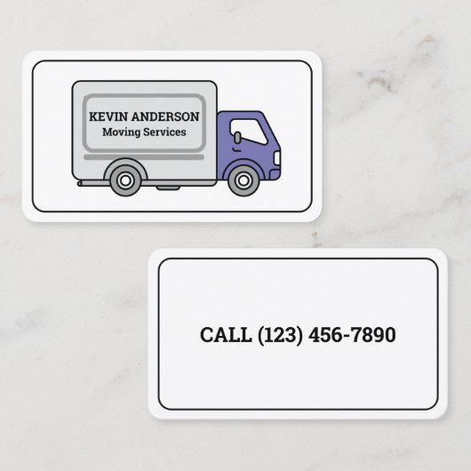 移動する会社のボックストラック 名刺 (正面/裏面)