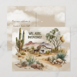 移動する古い西のシーン ポストカード