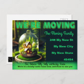 移動する国のガラス素朴ドームカバーポスト ポストカード (正面/裏面)