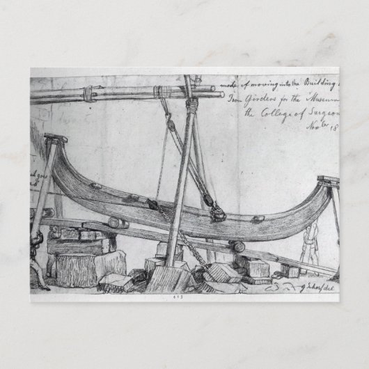 移動する鉄の大梁を使用してハンテリアを構築 ポストカード (正面)