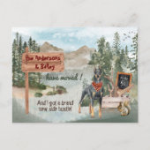 移動するDoberman松の木の新しいアドレス 案内ポストカード (正面)