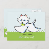 移動するWestie新しいアドレスのお知らせ 案内ポストカード (正面/裏面)