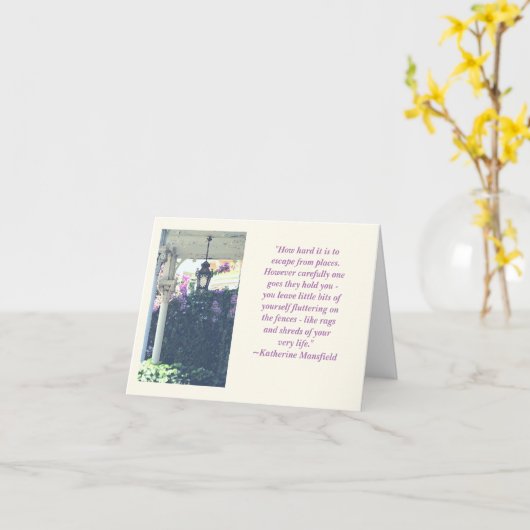 移動とことわざグッドビーに関する引用文 カード (黄色い花)