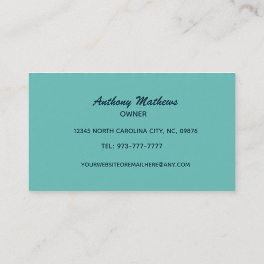 移動と保存のスローガン名刺 名刺 (裏面)